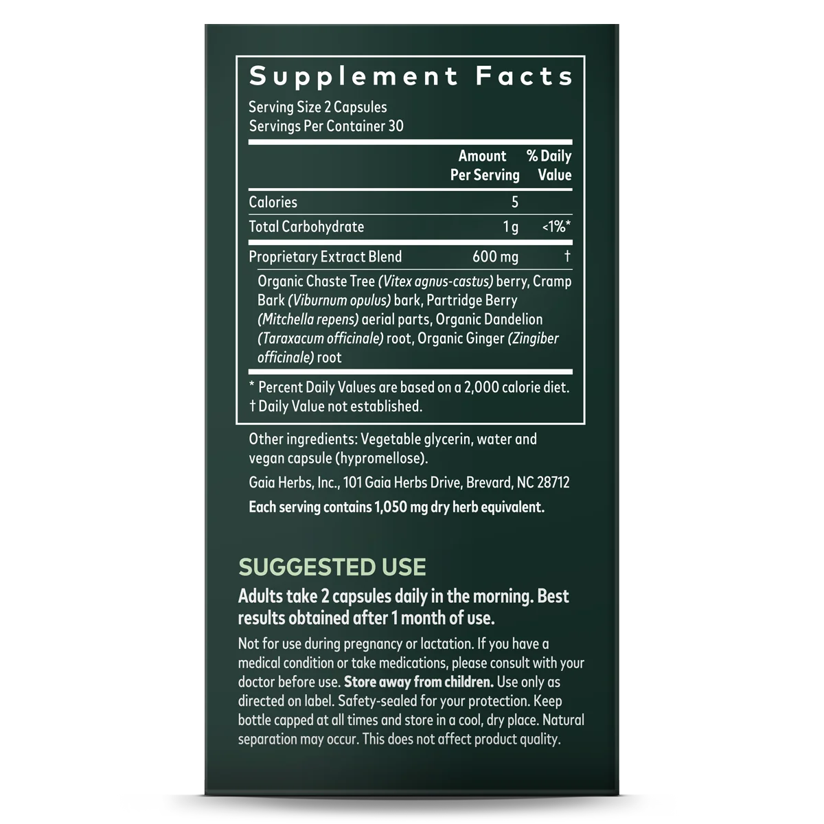 Gaia Herbs Women Fertility Support 60 Vegan Caps