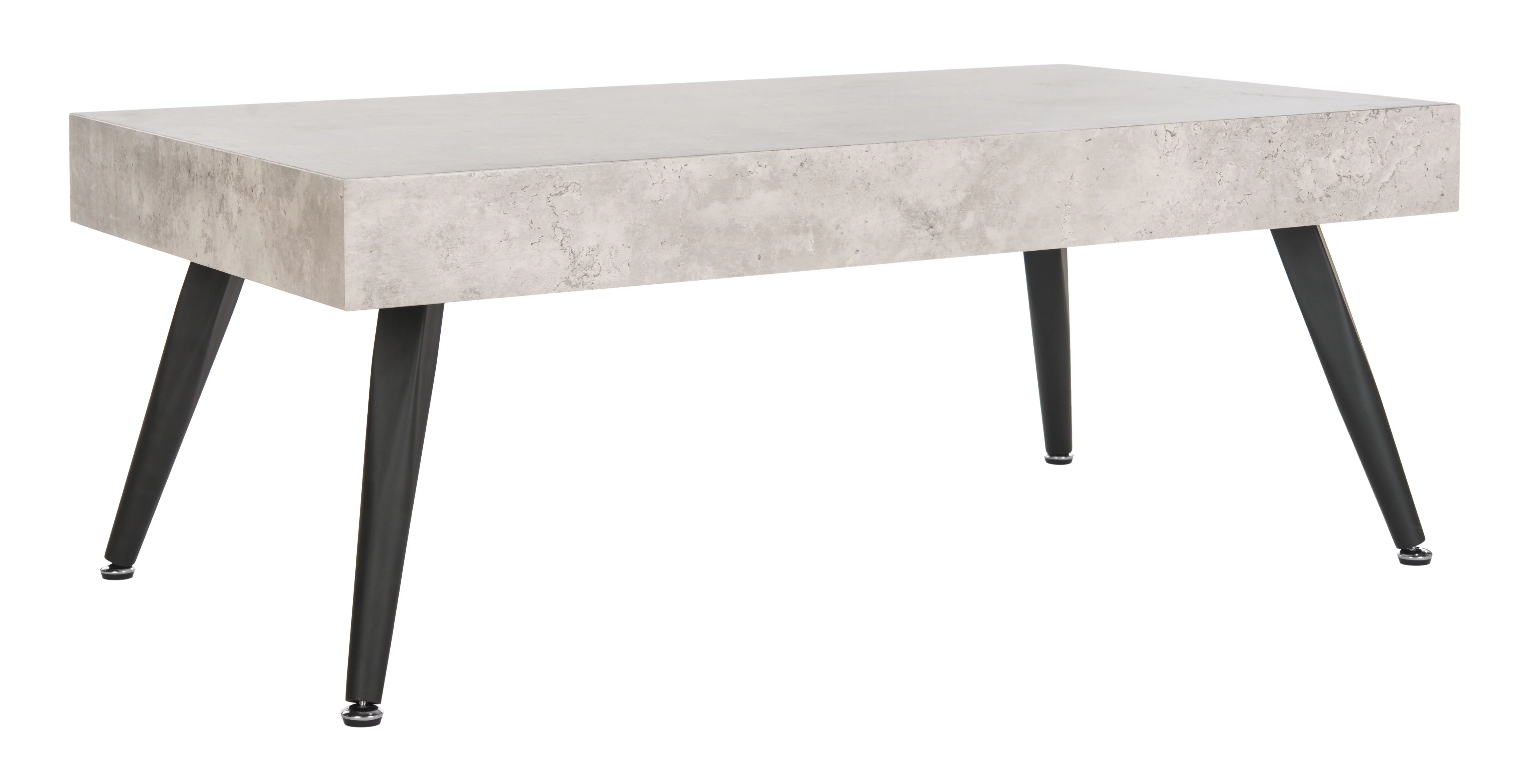 SAFAVIEH Cedric Rectangular Mid-Century Coffee Table, Light Grey