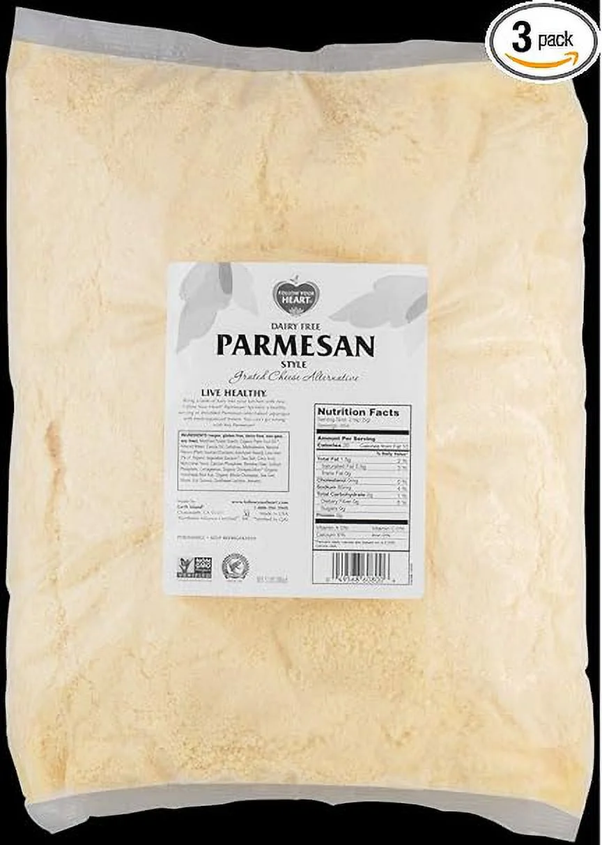 Follow Your Heart Vegan Grated Parmesan Cheese, 5 Pound - 3 per case.