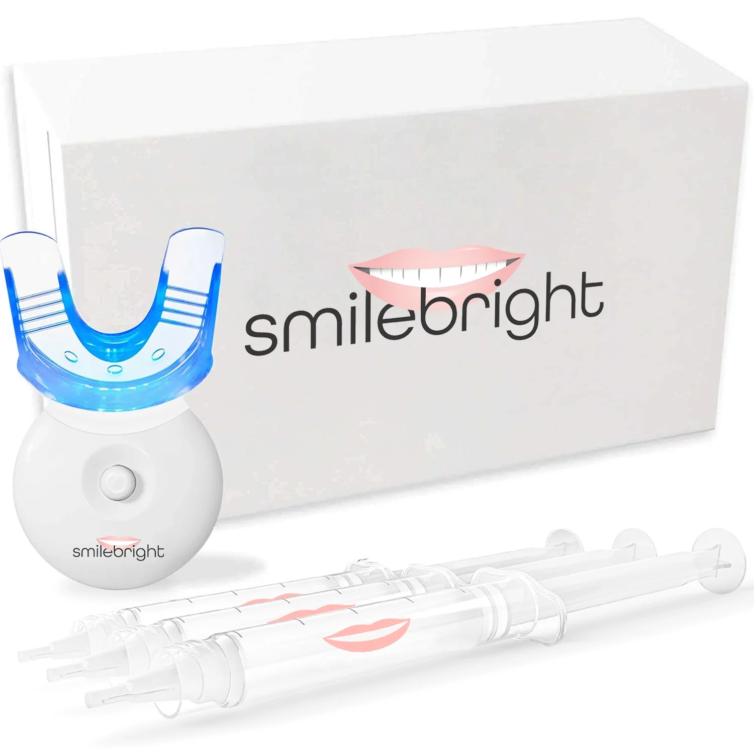 SmileBright 35% Carbamide Peroxide Teeth Whitening Kit w/ Light Tray, Strong Teeth Whitening Gel Coffee Tea Smoking Stain Removal