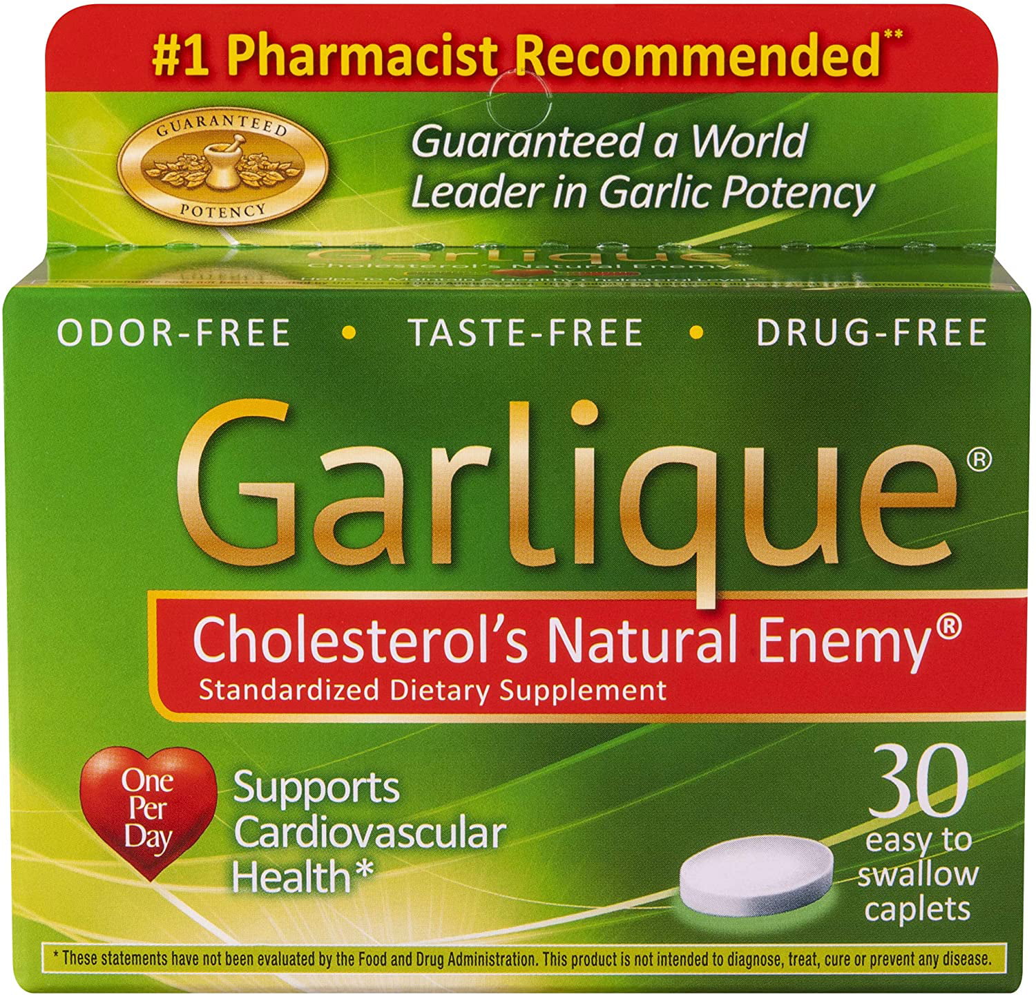 Garlique Caplets 30 Tablets (Pack of 6)