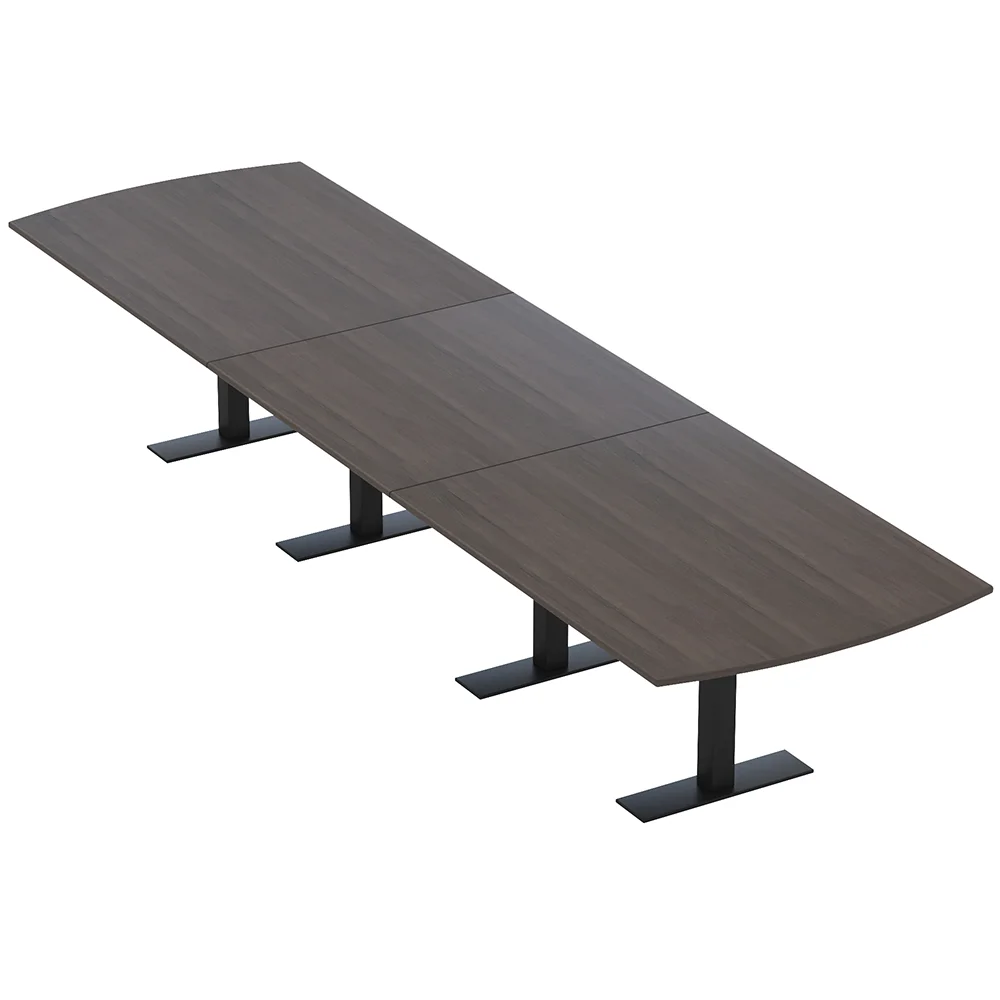 16 Person Arc Rectangle Modular Conference Table With Electrical Units