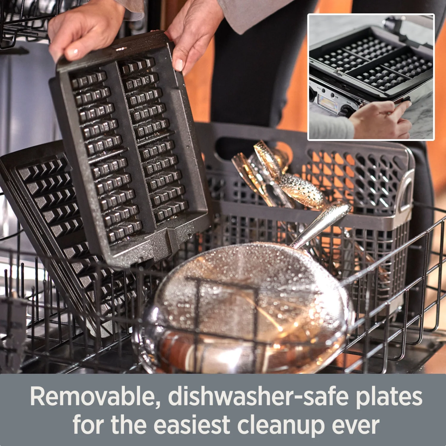 All-Clad Gourmet Digital Belgian Waffle Maker with Removable Plates, 4 slice