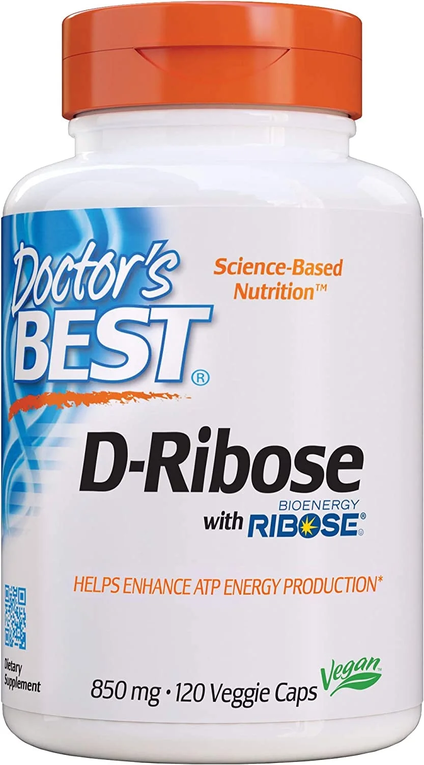 Doctor's Best D-Ribose - 850 mg - 120 Veggie Caps Pack of 4