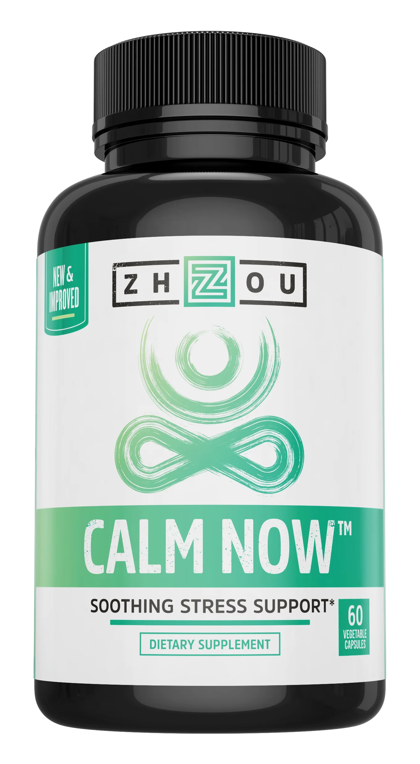Zhou Nutrition Calm Now Soothing Stress Formula Vegetarian Capsules, 60 Ct