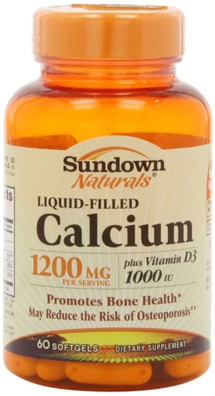 Sundown Calcium 1200 Plus D Liquid Filled Softgels 60 ea (Pack of 4)