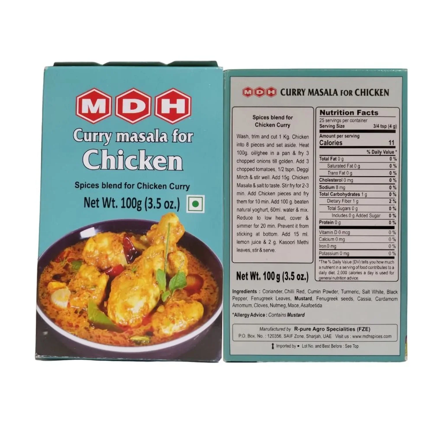 Mdh Curry Masala For Chicken 100g (Pack of 10)