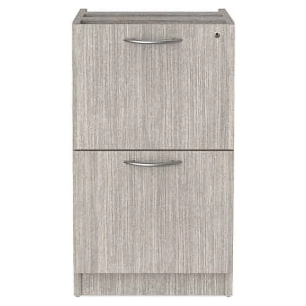 Valencia Series Full Pedestal File Left or Right, 2 Legal/Letter-Size File Drawers, Gray, 15.63