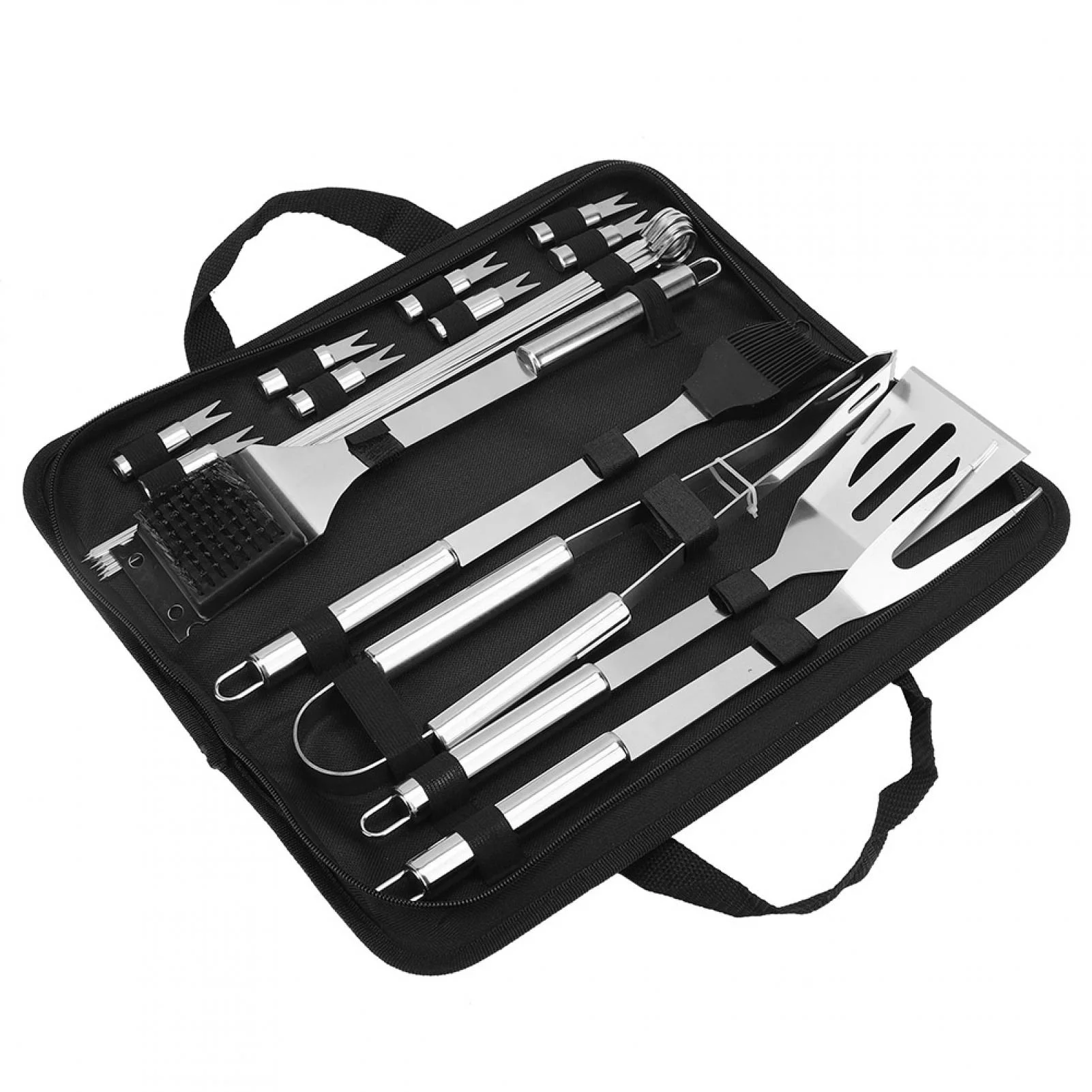 Delaman Barbecue Tools, 21Pcs/Set BBQ Outdoor Acero Inoxidable Barbecue Grill Tools Utensilios Kit de Cocina Accesorios para Interior Ourdoor