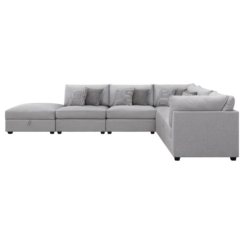 Coaster Cambria 6-piece Fabric Upholstered Modular Sectional Gray