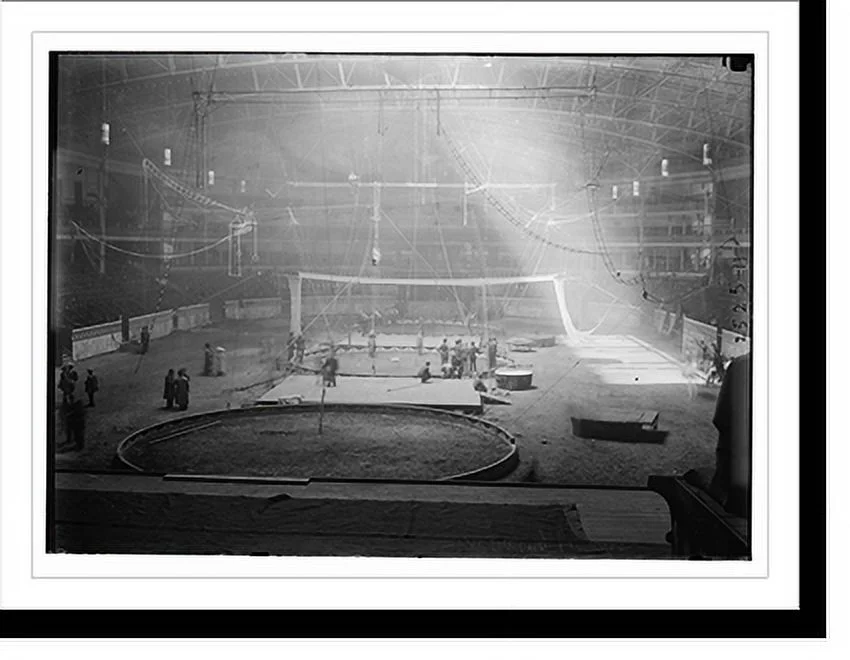 Historic Framed Print, Interior - Barnum-Bailey Tent?, 17-7/8