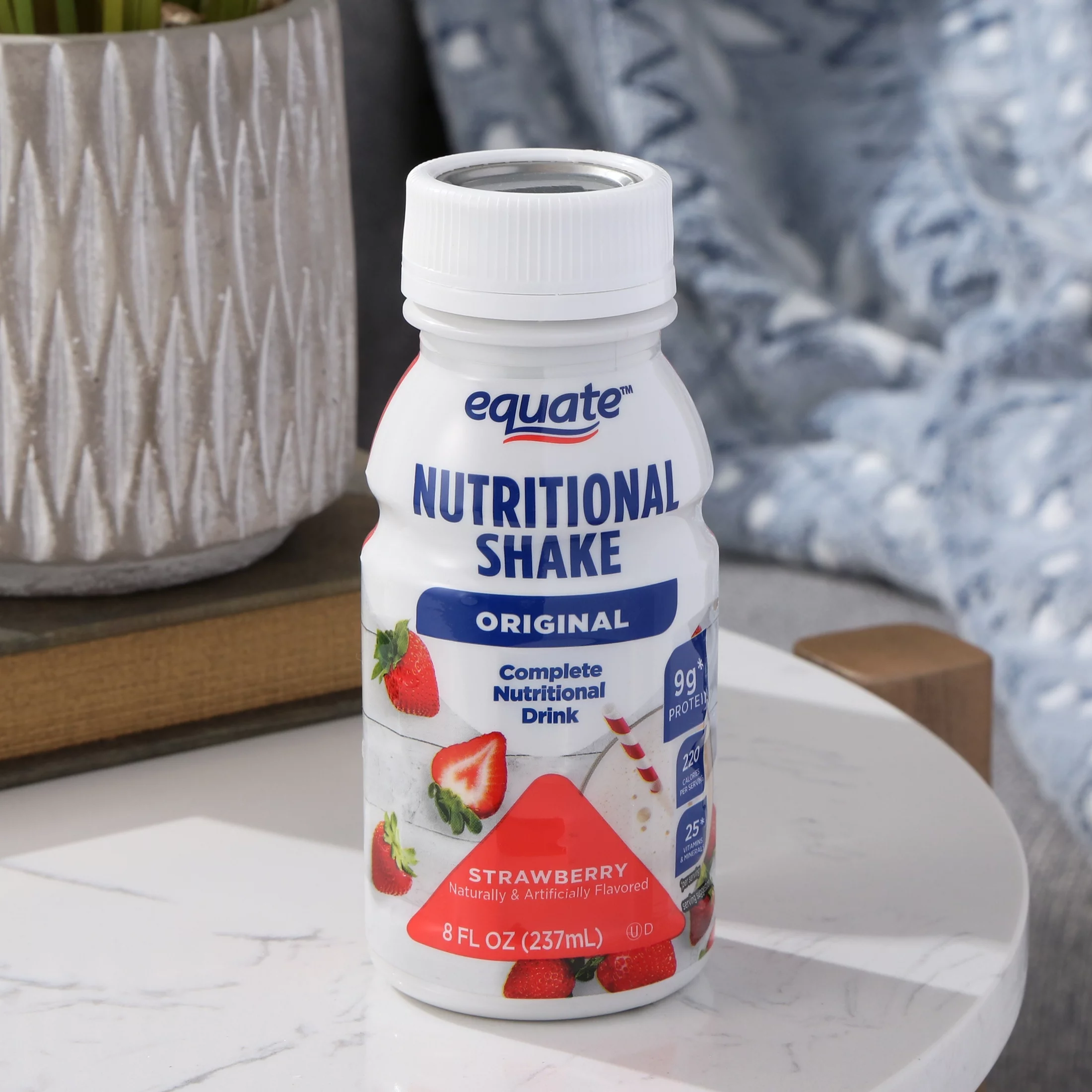 Equate Original Nutritional Shake, Strawberry, 8 fl oz, 24 Count