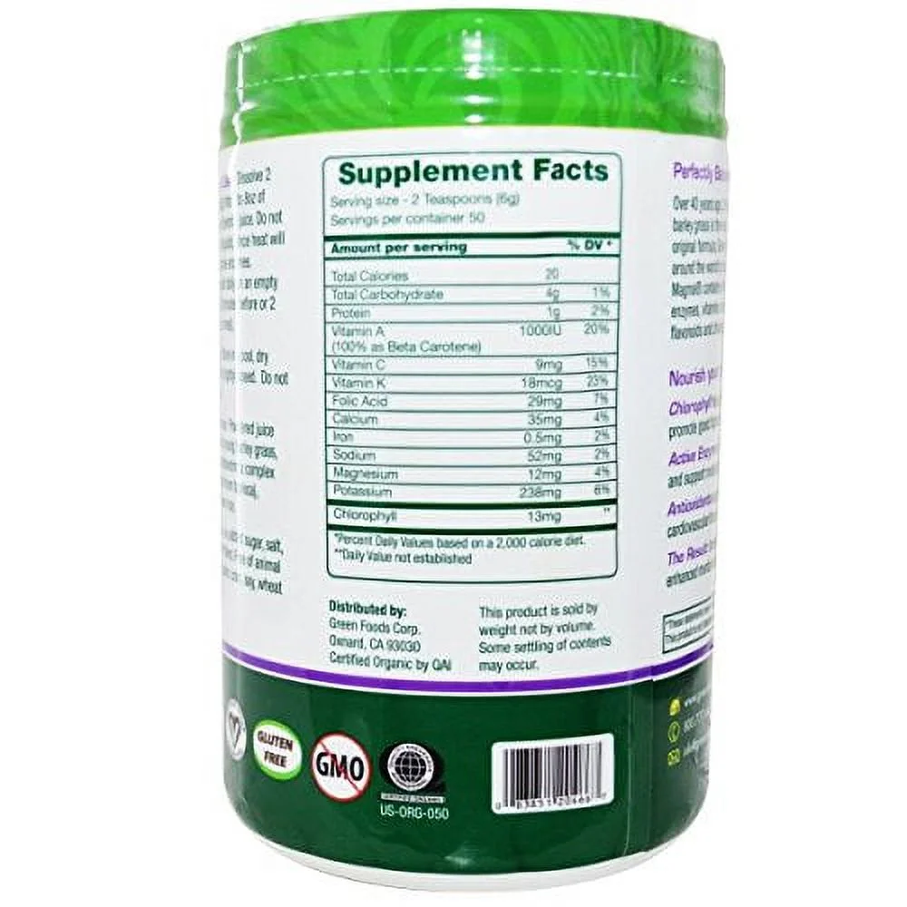 Green Foods Green Magma 2 Pack Organic and Raw Powder