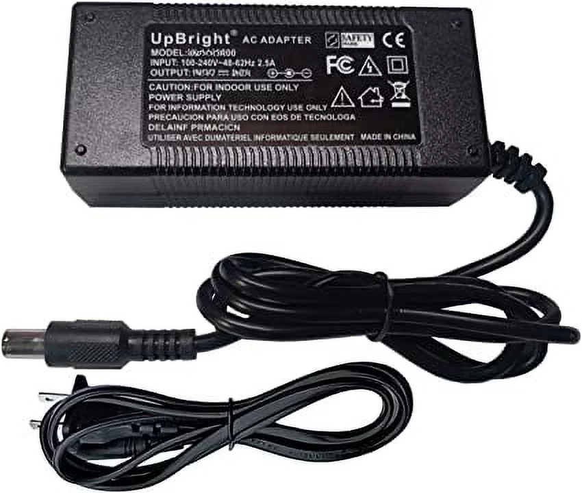UpBright 15V AC/DC Adapter Compatible with Tacklife P50 P-50 500Wh Portable Power Station 11.1V 45Ah Lithium Battery Solar Ready Generator Outdoor Energy 14-40V 10A Max 15VDC Supply Cord Cable Charger