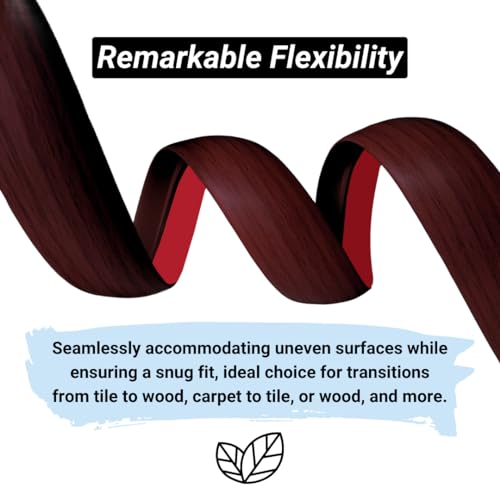 Floor Transition Strip Self Adhesive Carpet Wood Tile Vinyl Flooring Laminate Transition Cover Edge Trim Gap Doorway Threshold for Uneven Floors Heights Within 5 mm (120 inches, Light Brown Coffee)