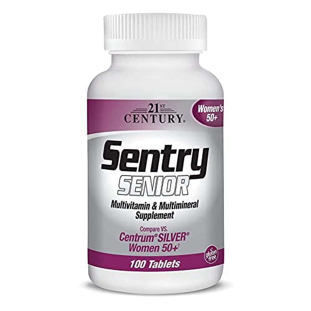 21st Century Sentry Senior Women 50+ Multivitamin & Multimineral Supplement, 100 Tablets, 2 Pack