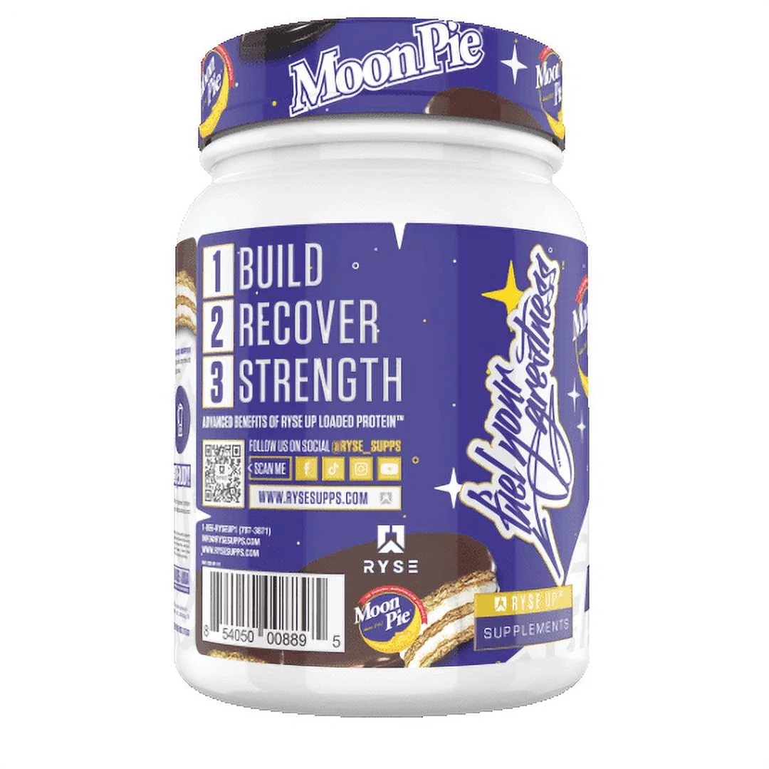RYSE Loaded Protein Powder, Chocolate Moonpie, 20 Servings, 25g Protein per Serving, Post Workout