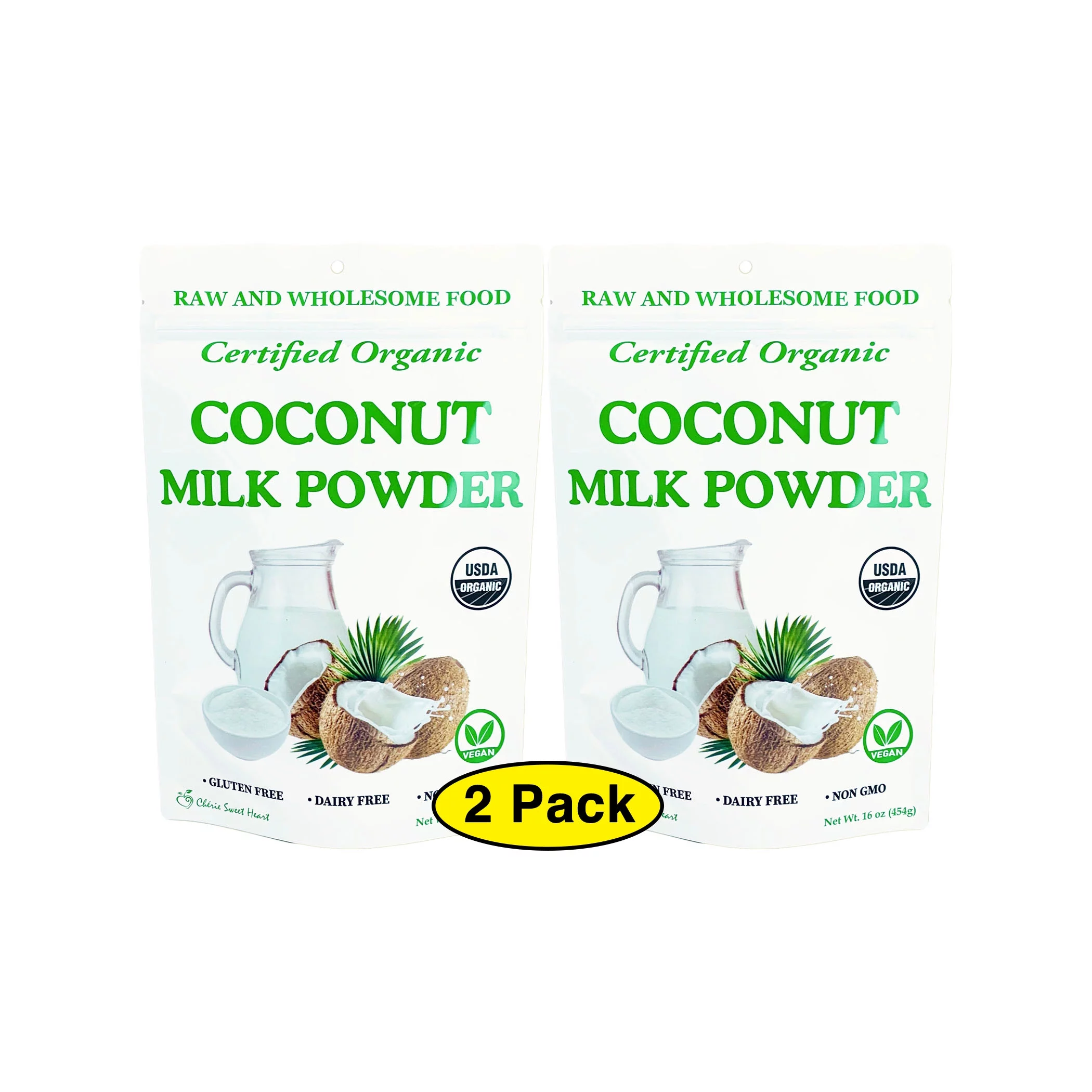 (2 Pack) Cherie Sweet Heart Organic Coconut Milk Powder