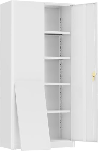 SUNCROWN Metal Storage Cabinets with Lock, Tool Cabinet, 72