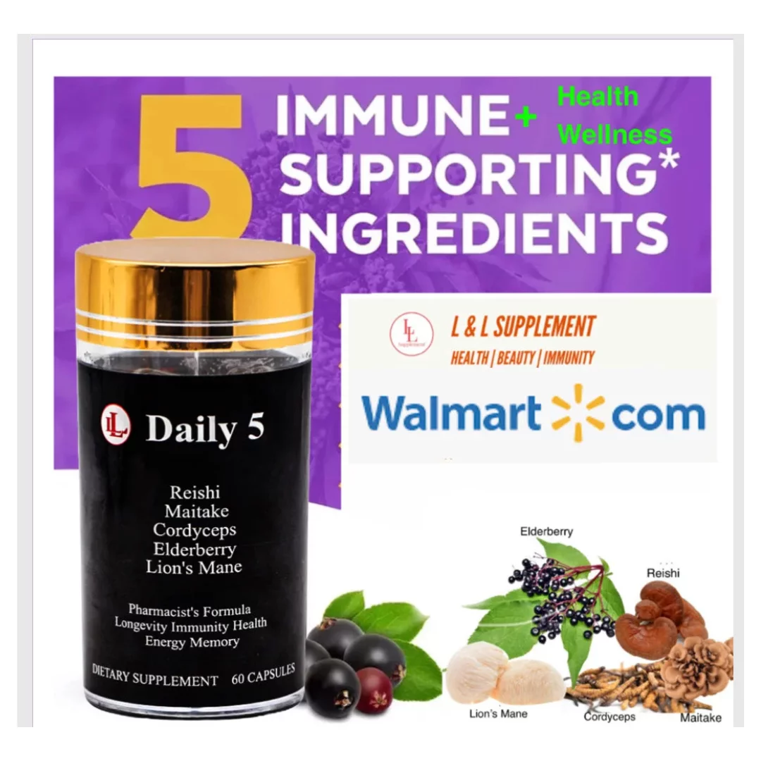 Daily 5 Keto with All Purposes Antioxidants  Reishi Maitake Cordyceps Lions Mane Elderberry LL Supplement