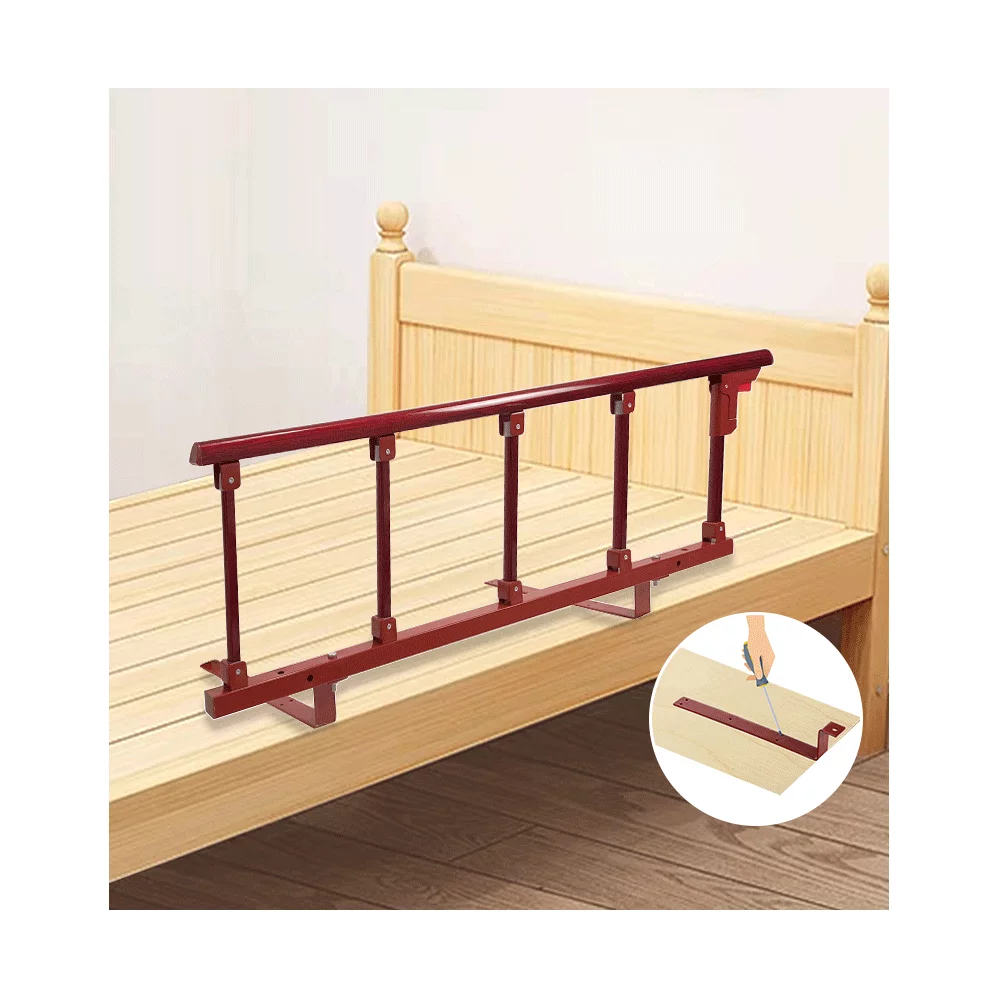 Bed Railing Safety Rails for Seniors Elderly Adults Bed Guard Rail Swing Down Bedside Cane Assist Handle Handicap Medical Equipment Bed Grab Bar (Longer)