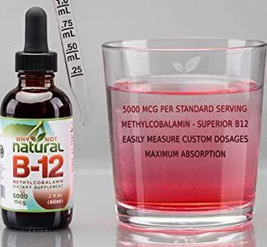 Why Not Natural Organic B12 Liquid Drops, 5000mcg per serving