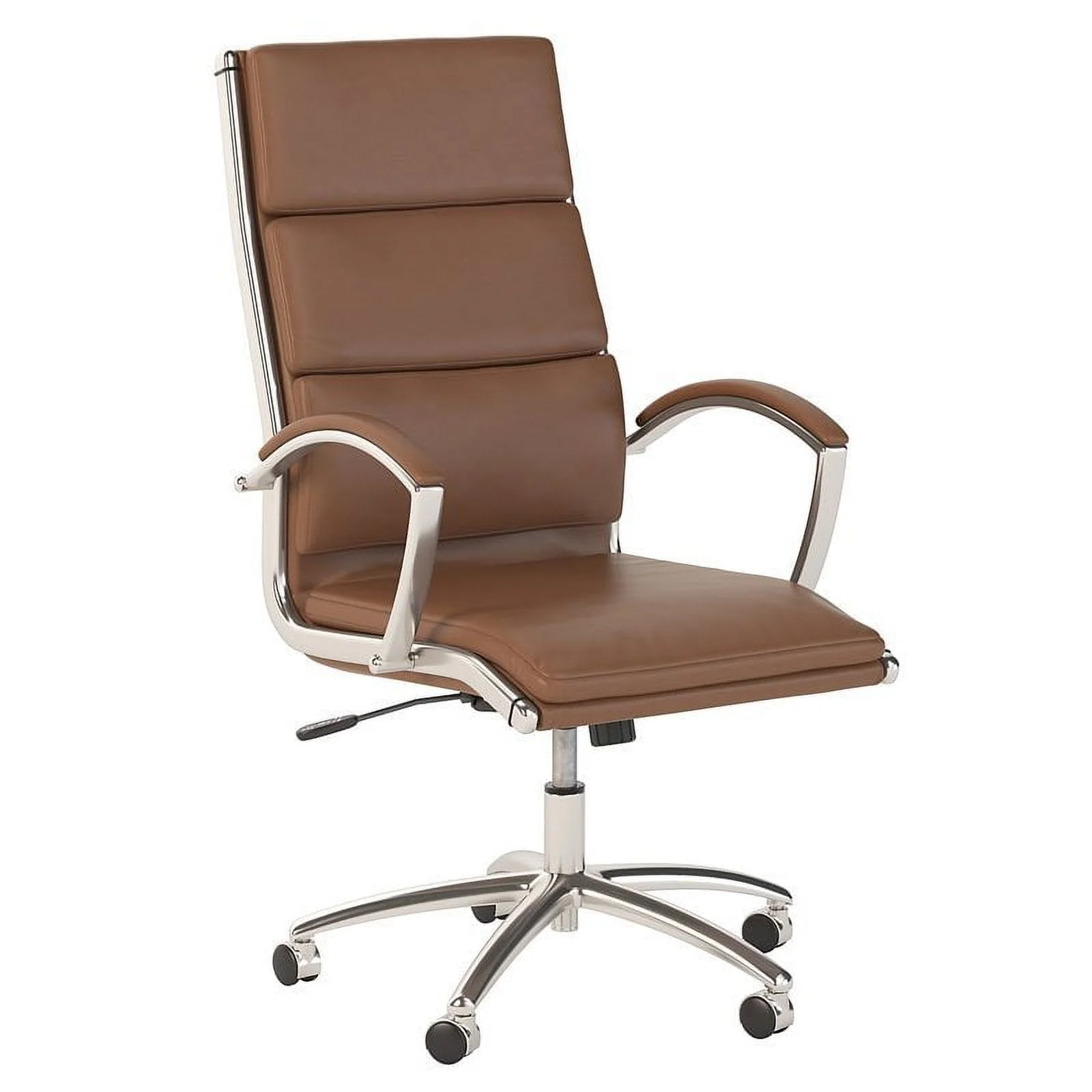 BBF Studio C High Back Contemporary Faux Leather Executive Office Chair in Tan