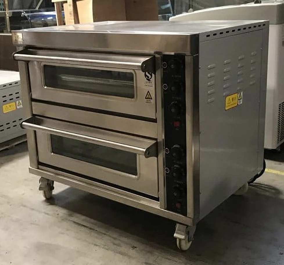 Electric flagstone double Deck Pizza Bakery Oven TKH-2-2D