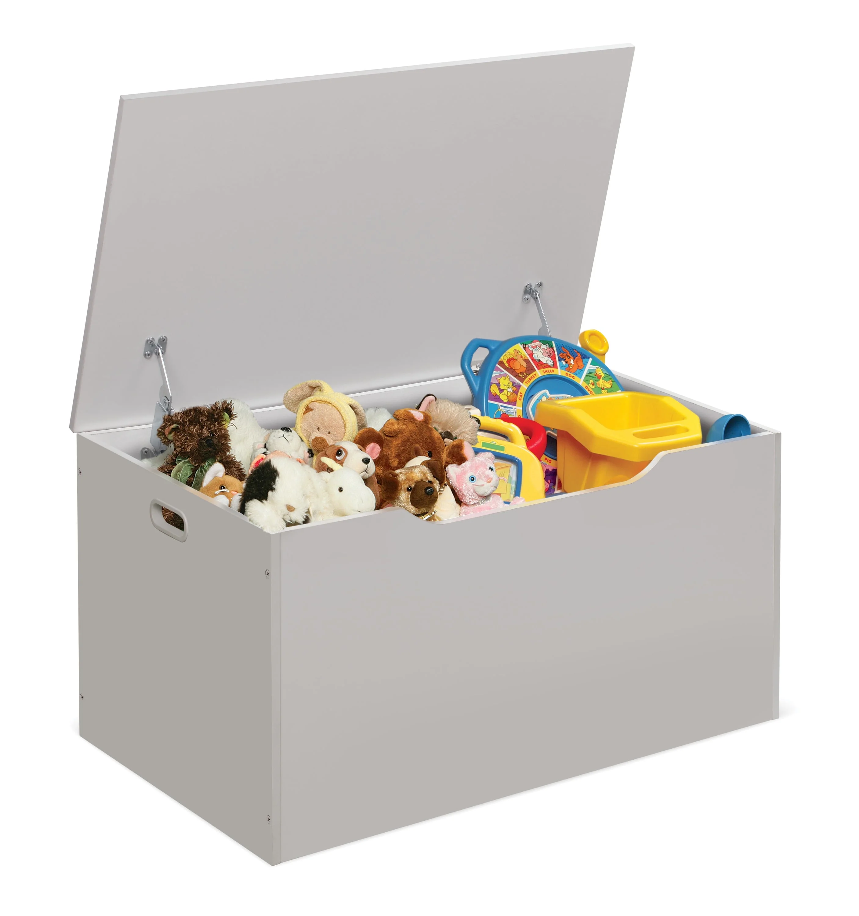 Badger Basket Kid's Wooden Flat Bench Top Toy and Storage Box 4.5 Cu ft. - White