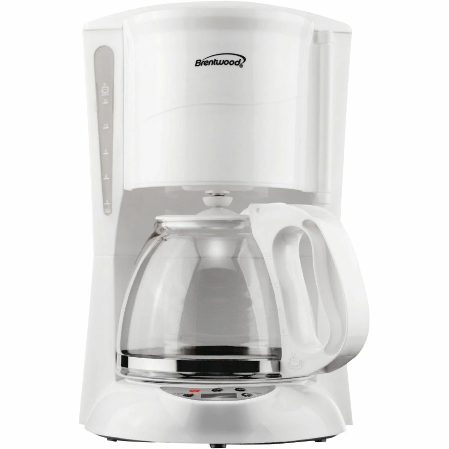 Brentwood Appliances TS-218W 12 Cup Digital Coffee Maker New, White