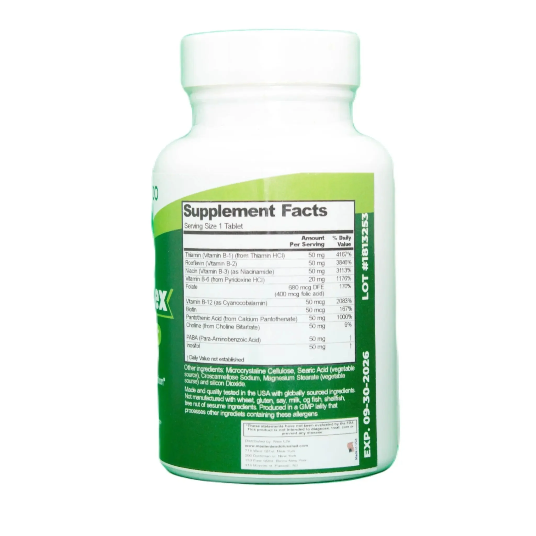 Manteniendo Tu Salud B-Complex, Energy Production, 60 Tablets