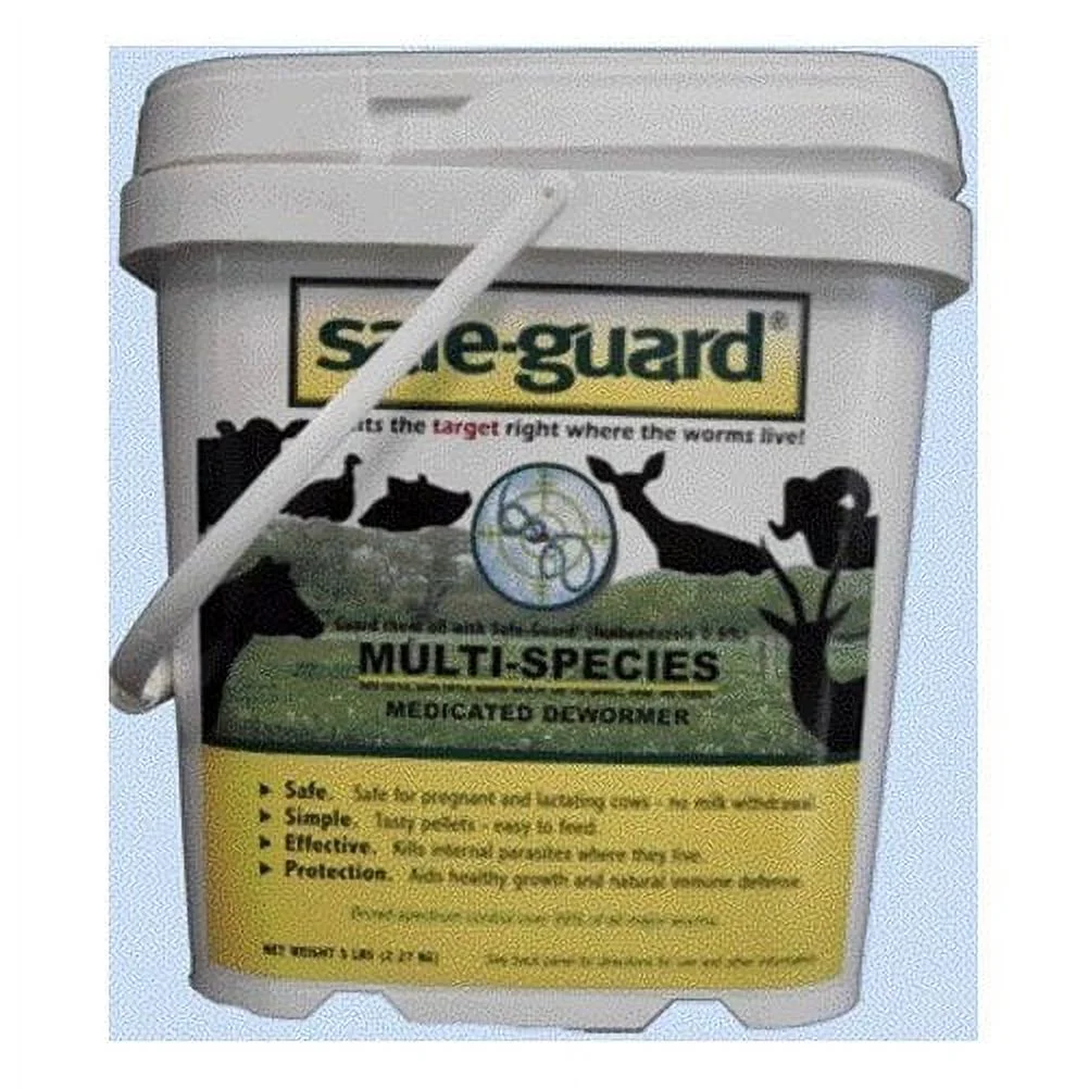 Safe-Guard Cattle Multi Species Wormer .5% 5 Pounds Alfalfa Based Pellets