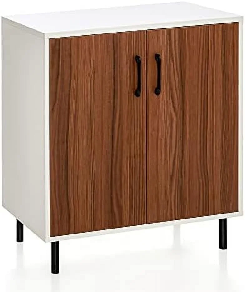 TJUNBOLIFE Buffet Cabinet with  - Wood Side Sideboard with 2 Doors  Accent Cupboard w/ 5-Position Adjustable   Standing  Cabinet  Floor Entryway Console Cabinet for Living Room