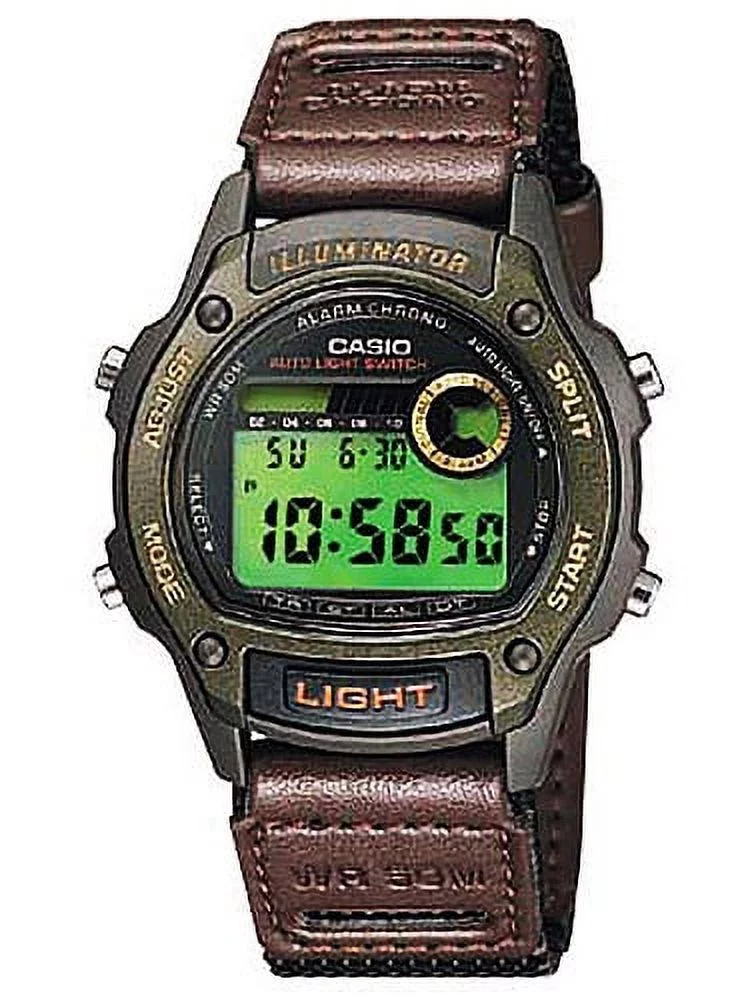 Casio Men's Digital Sport Watch with Green Nylon Strap - W94HF-3AV