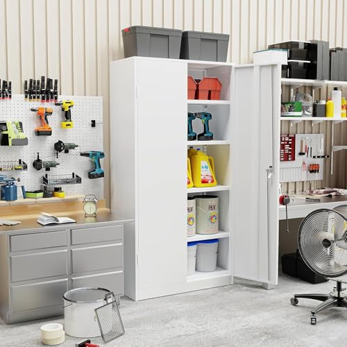 SUNCROWN Metal Storage Cabinets with Lock, Tool Cabinet, 72