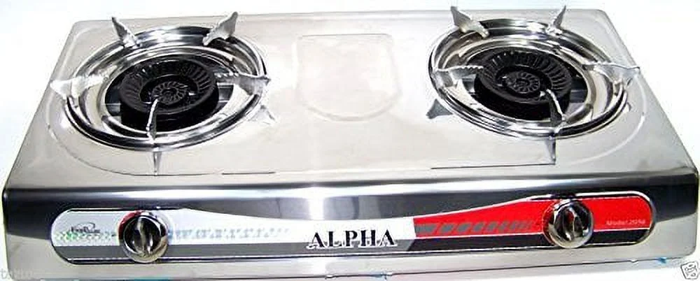 NEW PORTABLE DOUBLE BURNER PROPANE SUPER GAS STOVE LARGE CAMPING