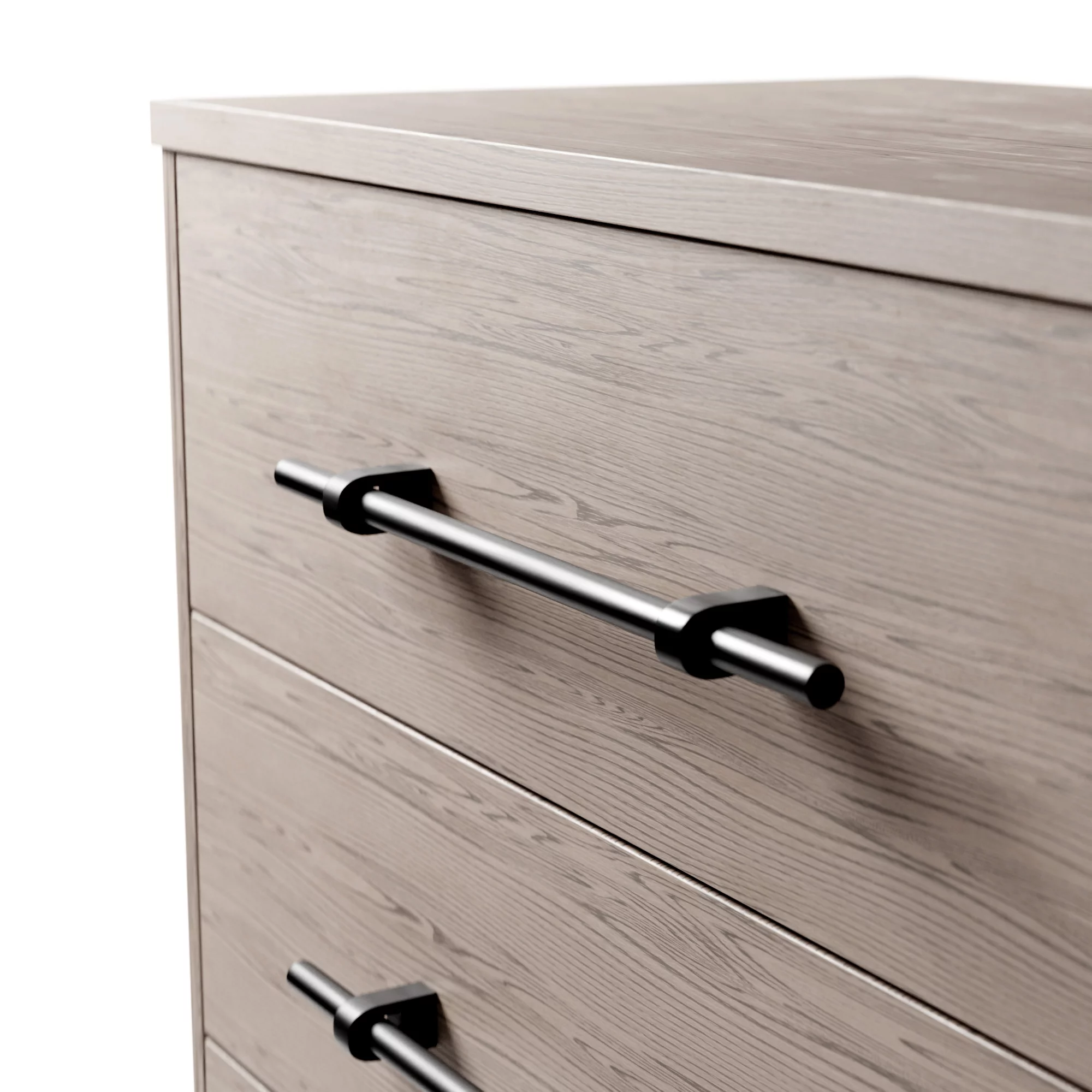 Minority Mid-Century Modern 4 Drawer Wood Dresser  Natural