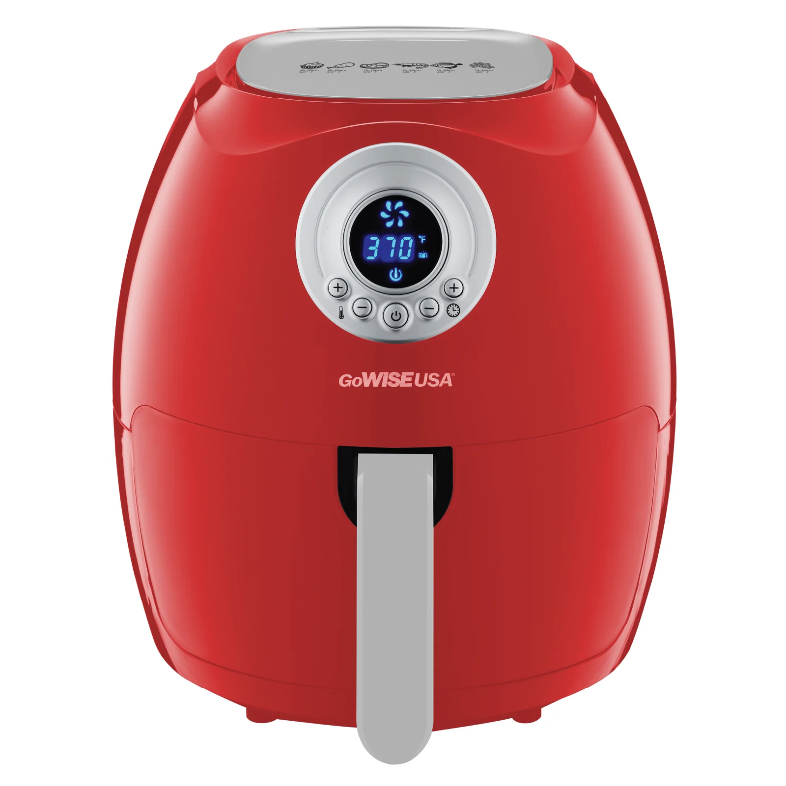GoWISE USA 3.7-Qt. 1200 Watts Digital Air Fryer (Red)