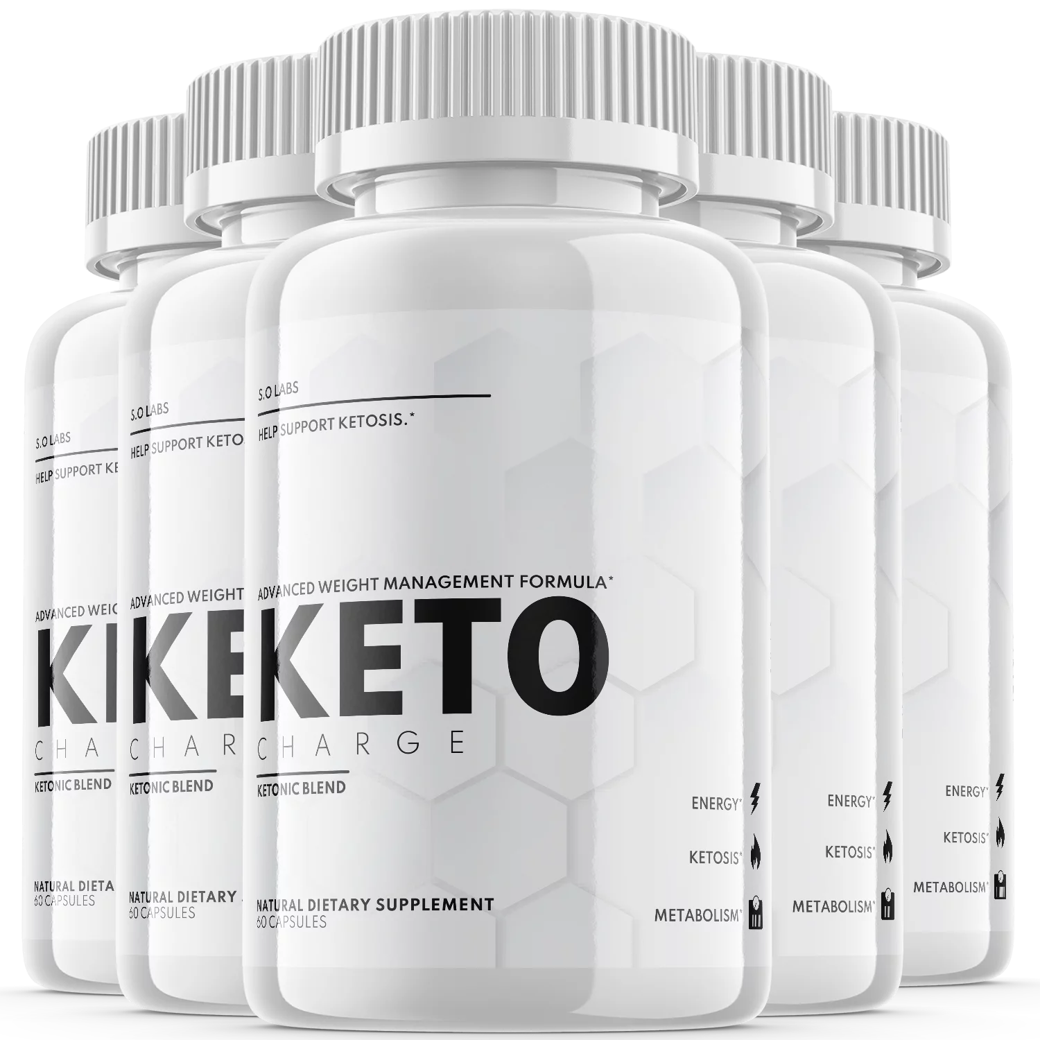 (5 Pack) Keto Charge - Pills for Weight Loss - Energy Boosting Supplements for Weight Management - Appetite Control & Suppressants - 300 Capsules
