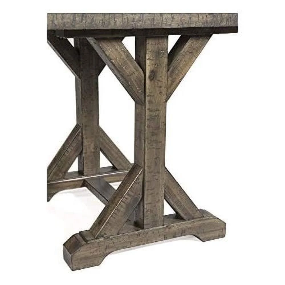 Flynn Trestle Coffee Table Transitional/Walnut/Rubber Solid Wood