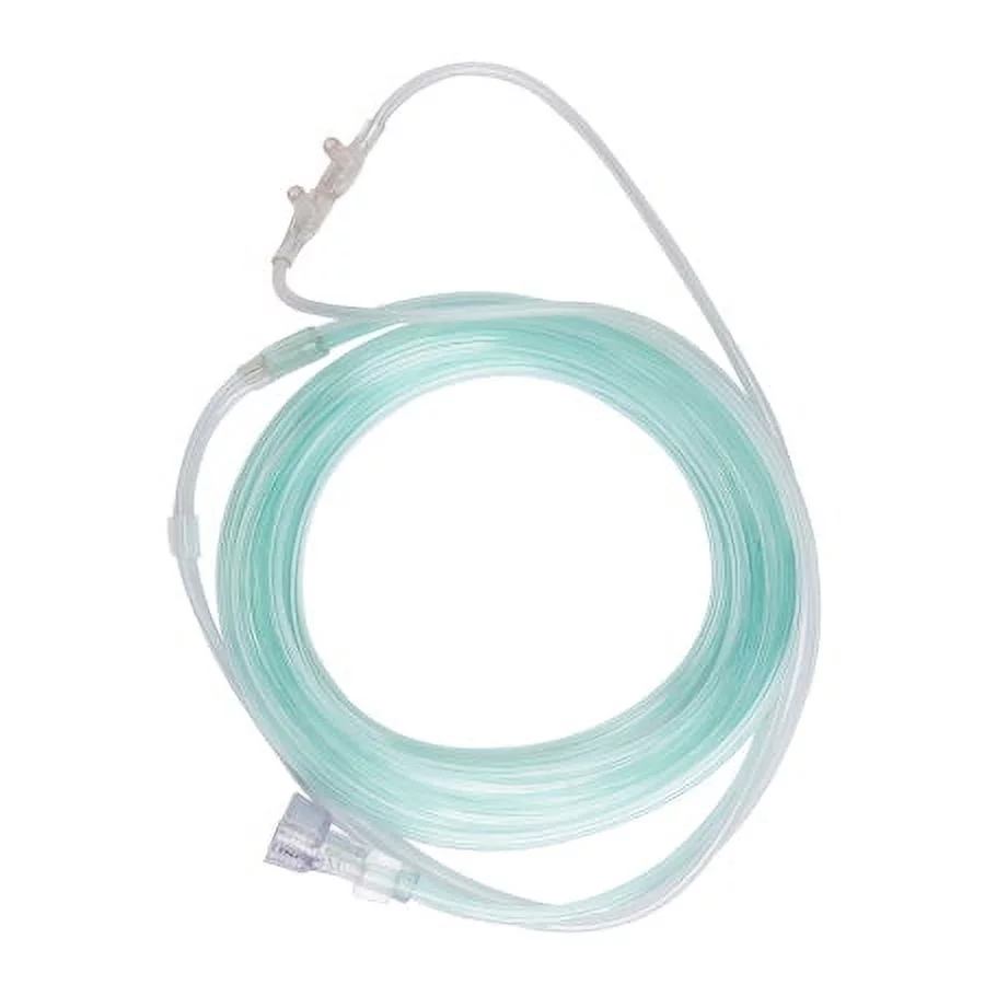 ETCO2 Nasal Sampling Cannula with O2 Delivery With Oxygen Delivery Salter-Style Adult Curved Prong / NonFlared Tip, 3 Pack- 4002-7-7