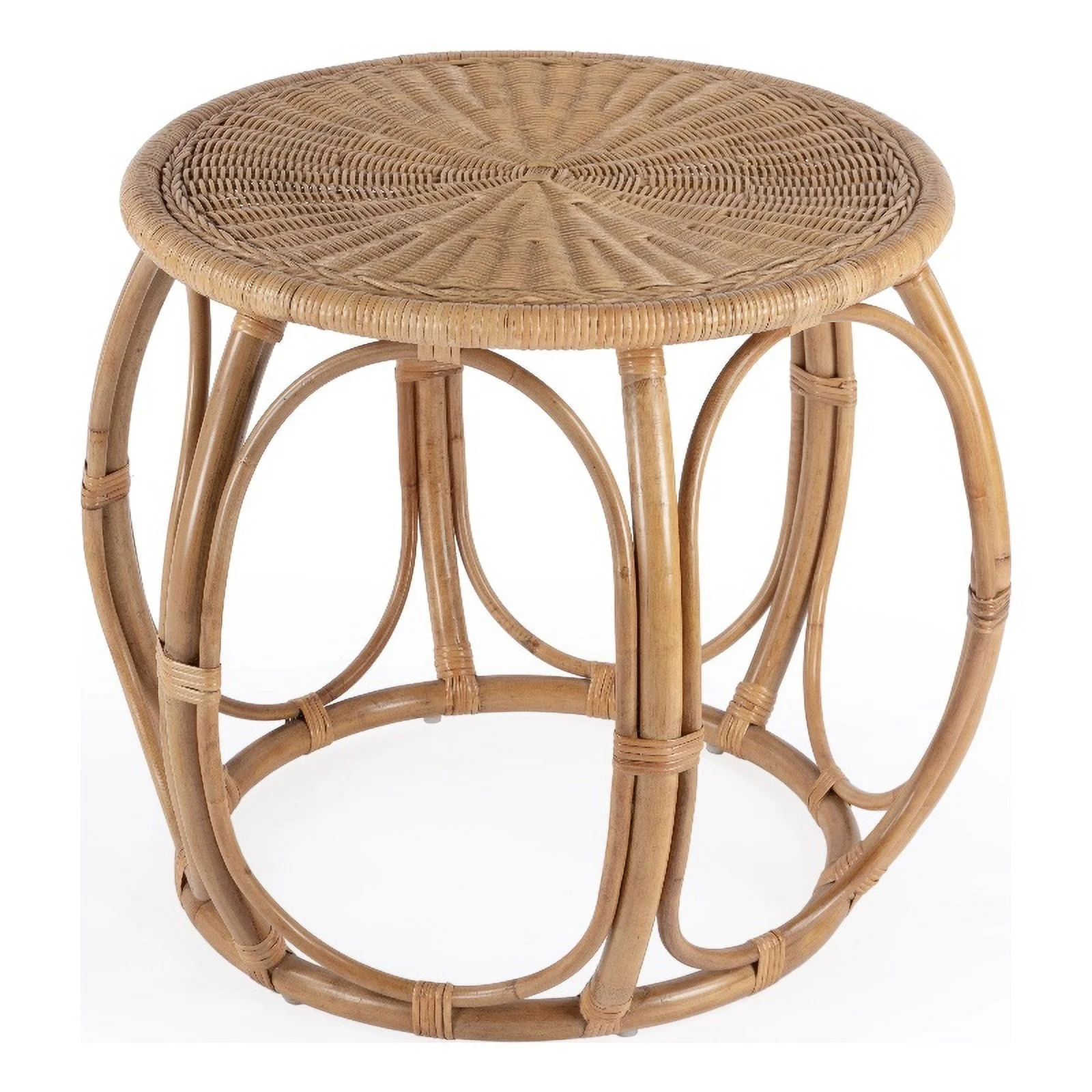 Butler Specialty Company Savannah Woven Rattan Round End Table - Natural