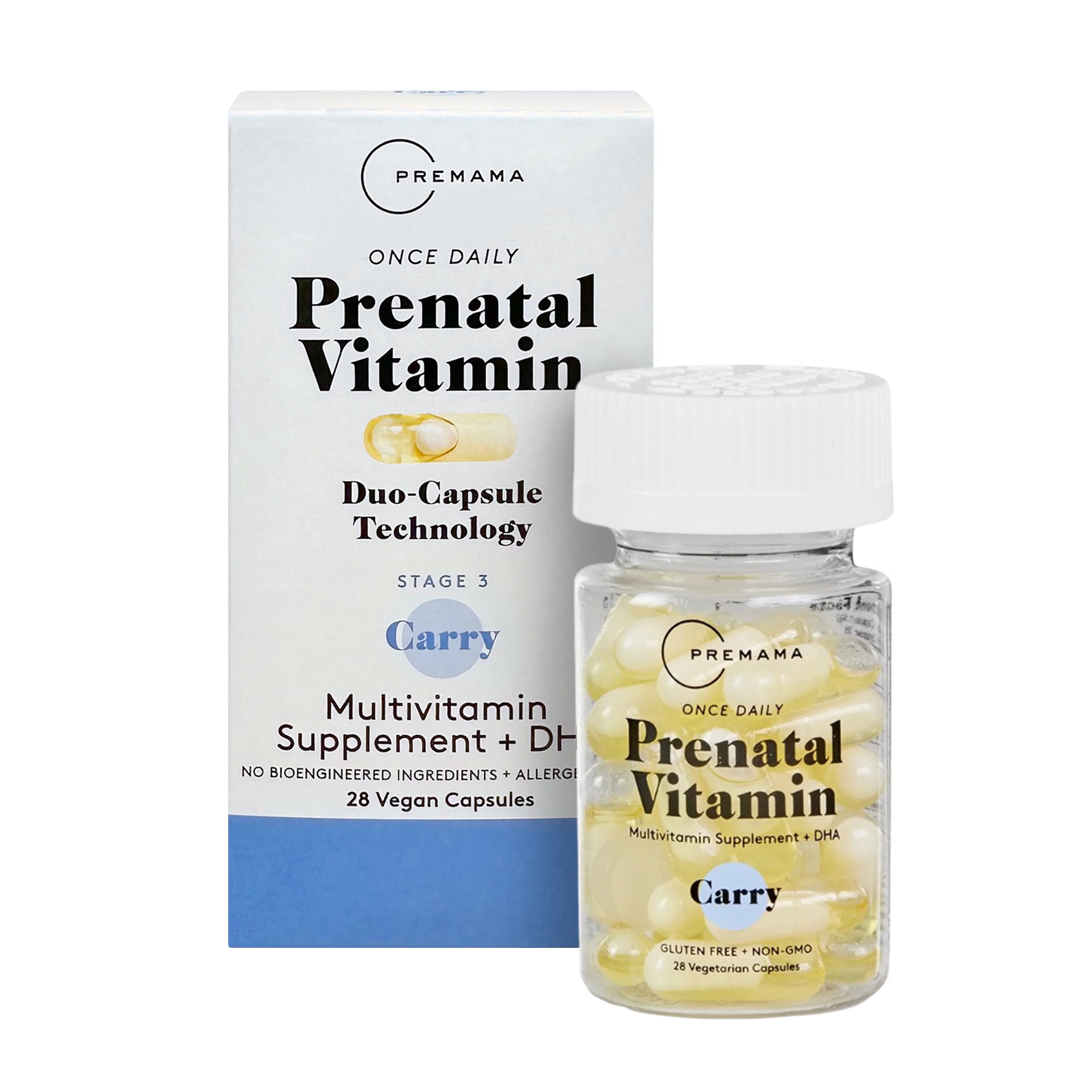 Premama Prenatal Vitamins, Essential Nutrients for You and Baby, 28 Capsules