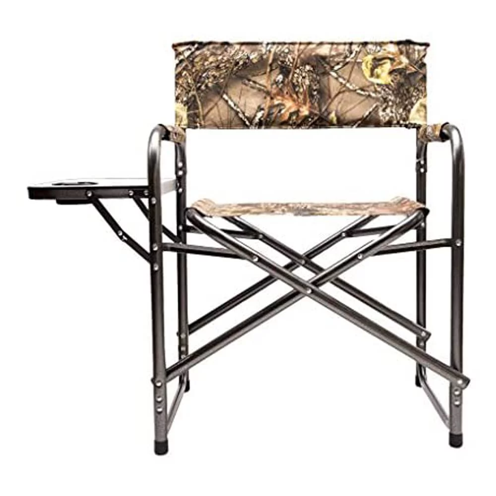 World Famous Camping Outdoor Director's Chair with Table Camo