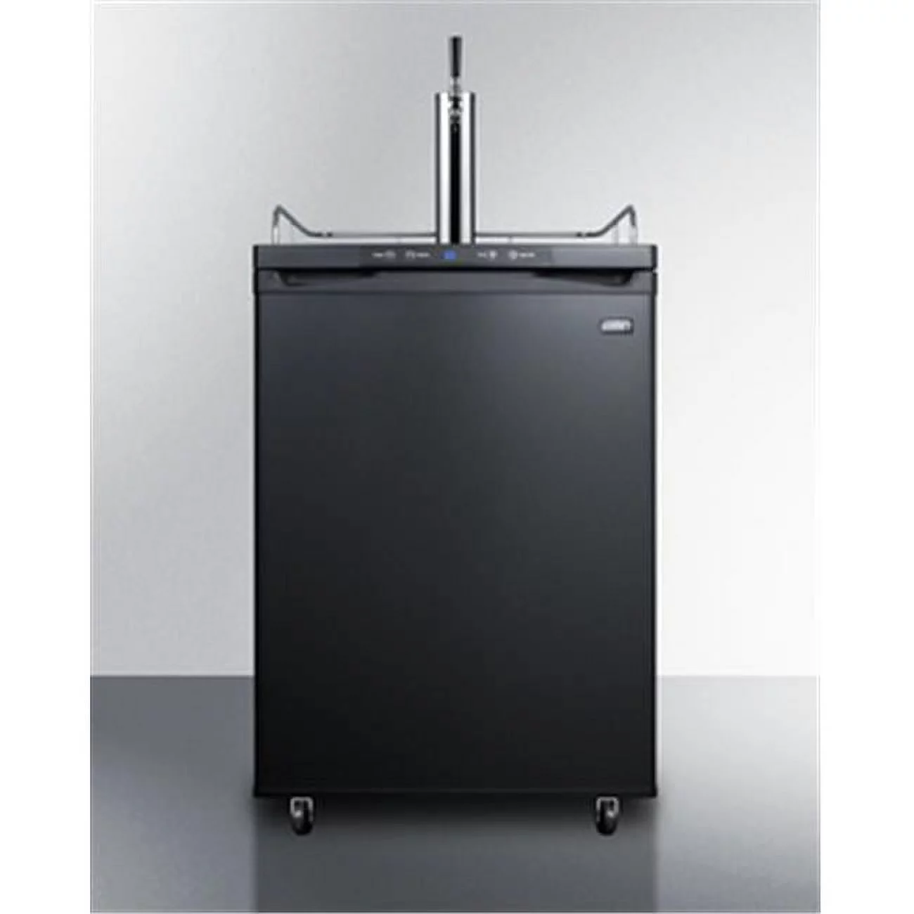 Freestanding commercially listed beer dispenser, auto defrost with digital thermostat and black exterior finish