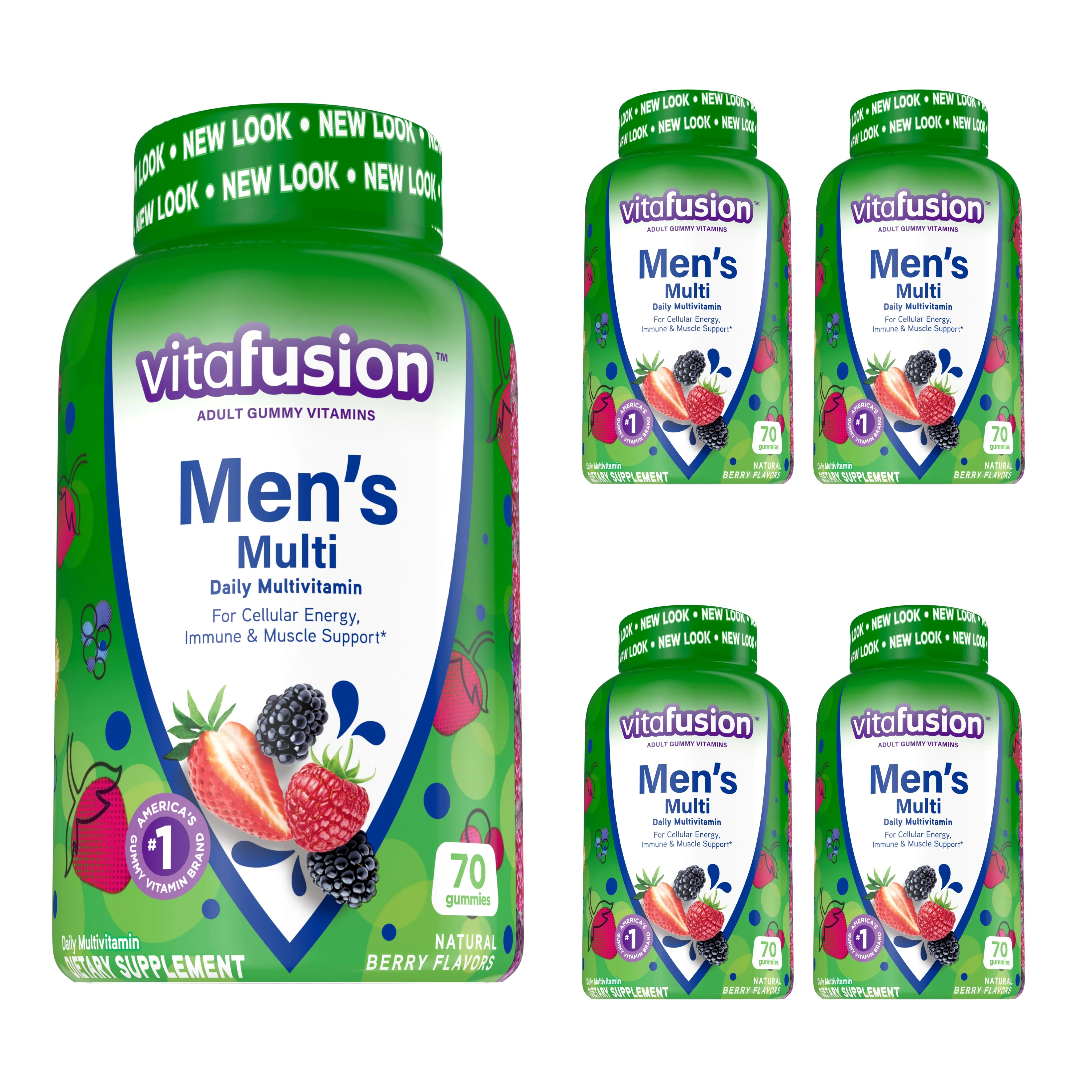 5 Pack - Vitafusion Men's Daily Multivitamin Gummy 70 Each