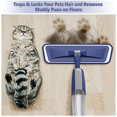 Wet Mops with 5X Washable Pads Spray Mops for Hardwood Floor Cleaning- MEXERRIS Wood Floor Mops Dust Mops with 2X Bottles Commercial Home Use for Hardwood Laminate Vinyl Tiles Wood Floor Cleaning