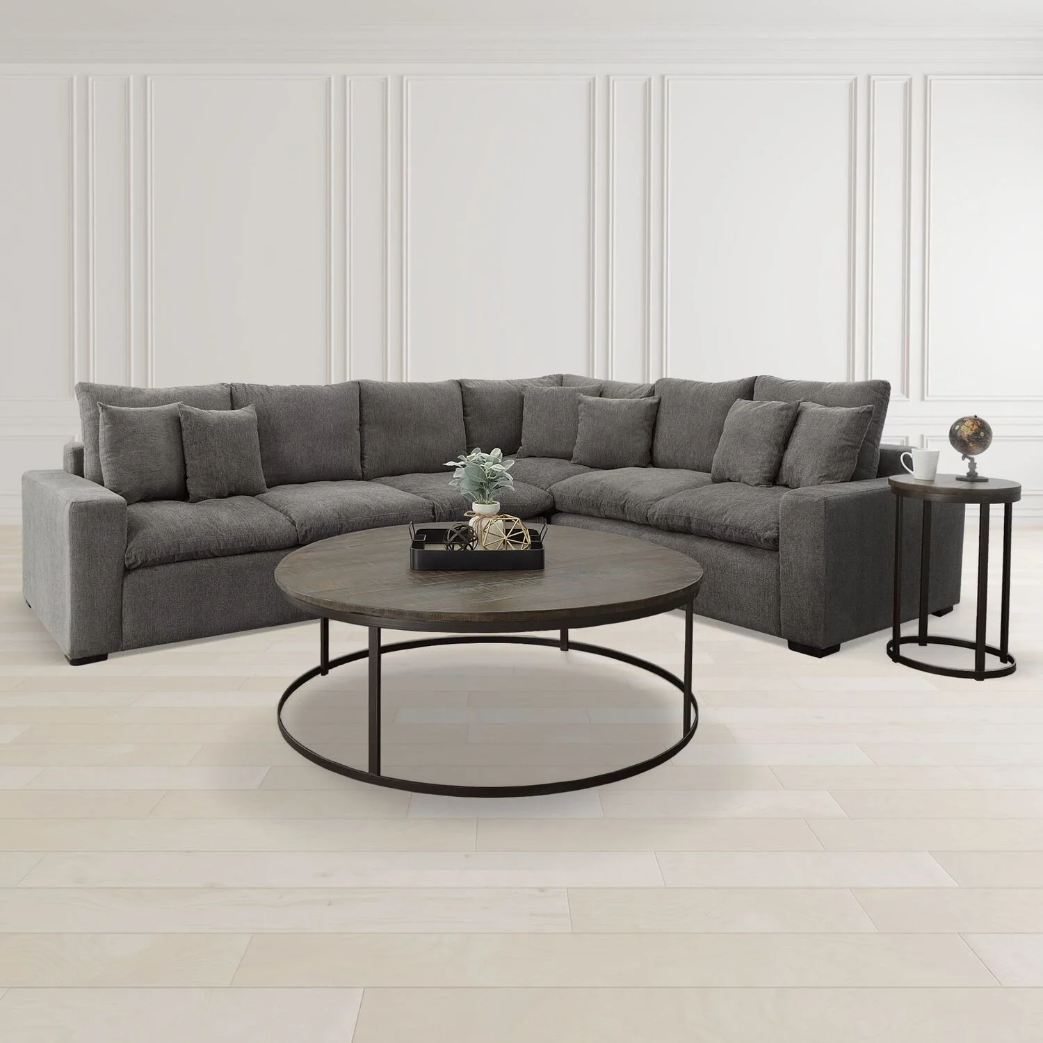 Picket House Furnishings Burg 2PC Occasional Table Set in Tobacco-Coffee Table & End Table