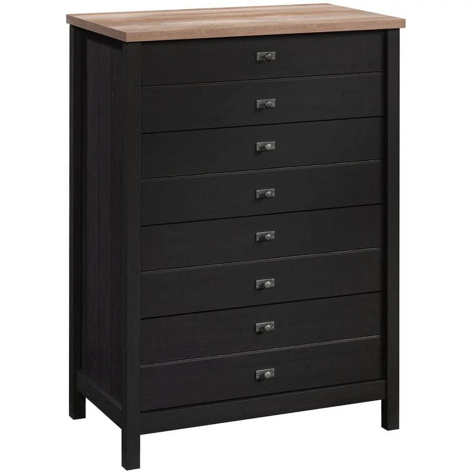 Sauder Cottage Road 4-Drawer Chest/Dresser, Raven Oak Finish