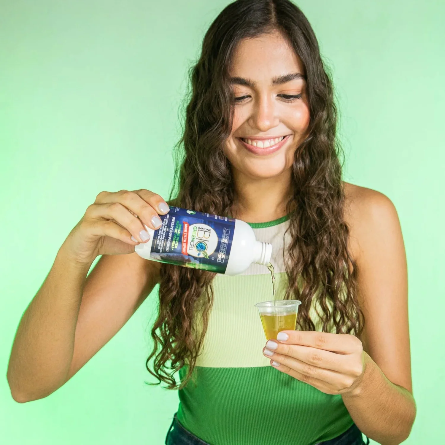 Immune Bio Green Cell - Immune System Support* - Incluye 4 Botellas - 8ml Per Serving